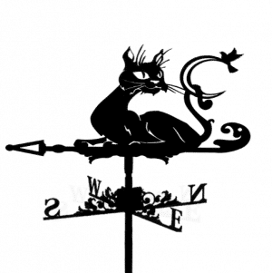 Флюгер на крышу «Кот хулиган»
