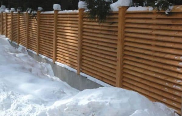 Деревянный забор «Жалюзи-0»  2.0х2.0
