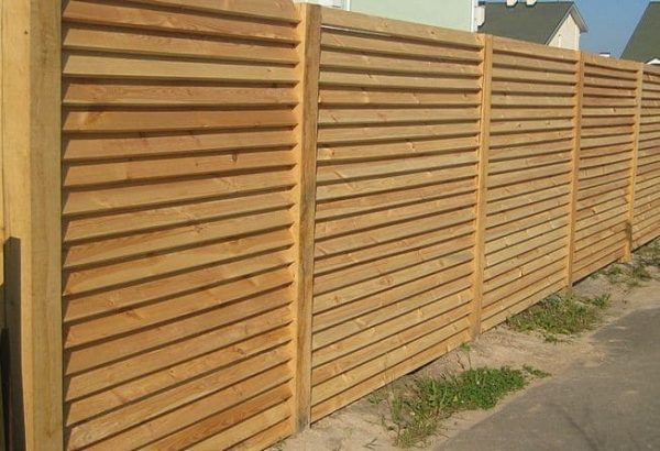 Деревянный забор «Жалюзи-0»  1.7х2.0