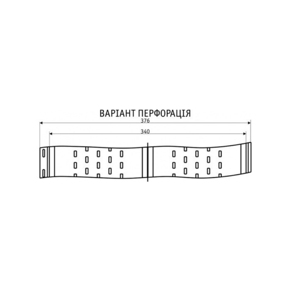 Фасадная панель «Перфорация» металлический 376/340 мм (Міп-Украина) 0,45 мм, РЕ